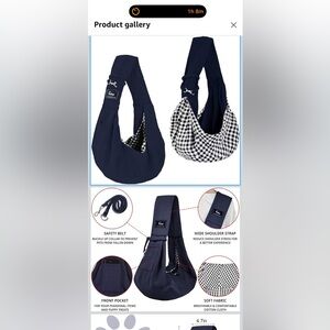 Cuby Small Dog Sling Carrier Navy Blue Pet Shoulder Bag